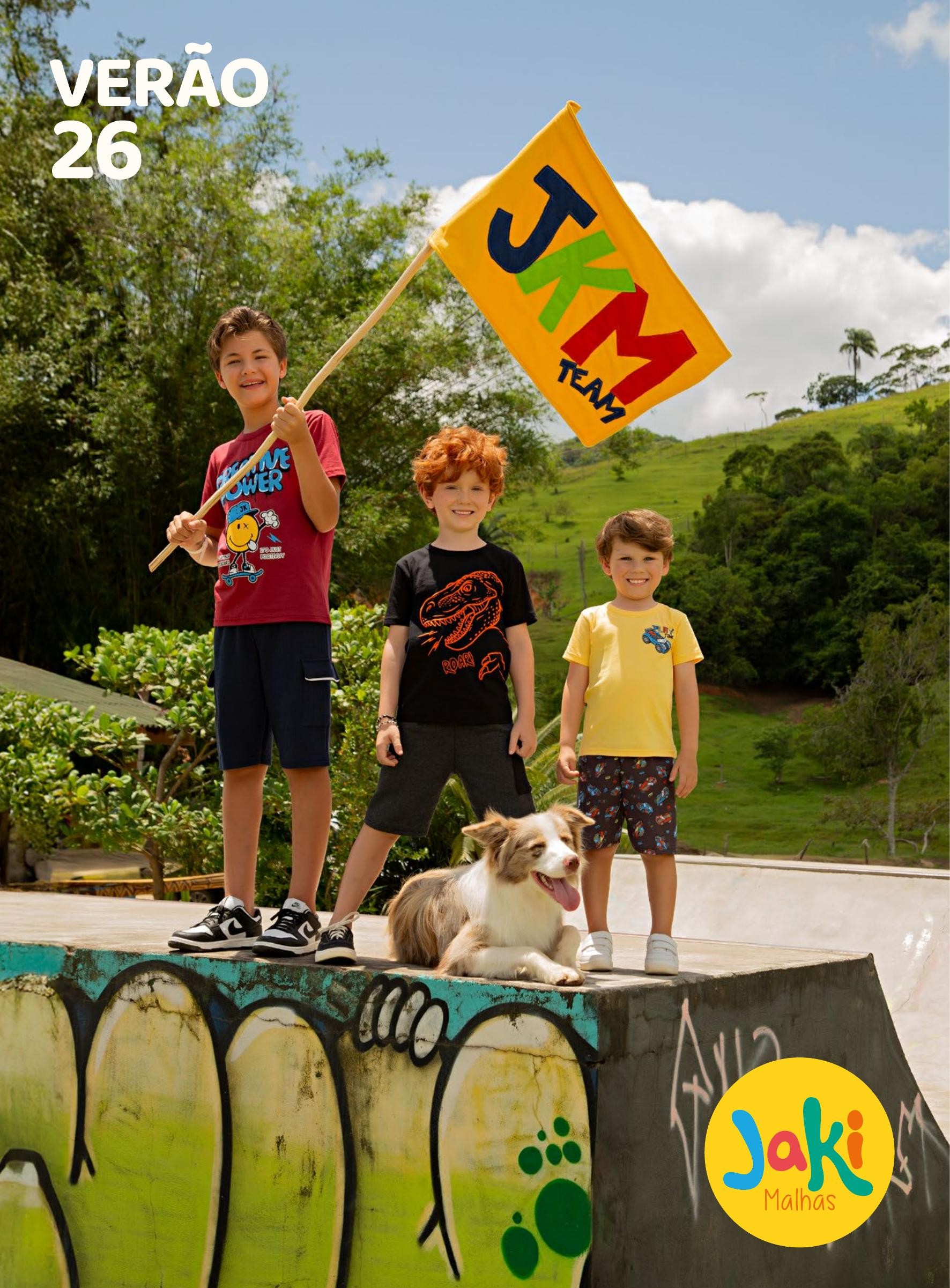Capa do catálogo Verão Jaki Malhas 2026